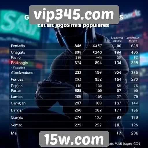 Estatísticas de jogos populares em vip345.com
